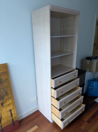 Estantería con cajones 195x70x45