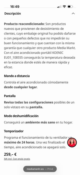 Aire Acondicionado Portátil