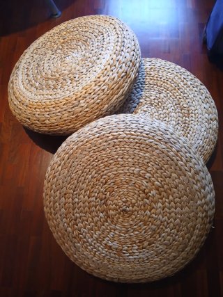 Pouf in vimini rotondo Ikea