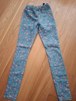 Calças Benetton Flores Stretch Menina