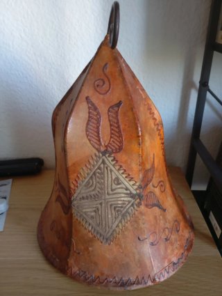 Farol Marroquí Piel Decorado