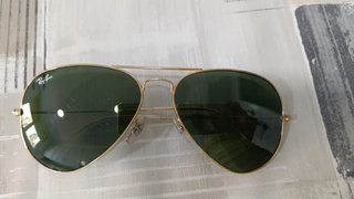 Gafas de Sol Ray-Ban Aviator Doradas Verdes