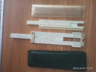 Lote 2 Reglas Cálculo Faber-Castell Vintage
