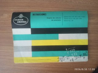 Lote 2 Reglas Cálculo Faber-Castell Vintage