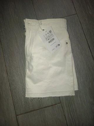 Falda vaquera blanca Pull&Bear Talla S