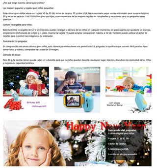 Cámara Digital Niños · Nueva a estrenar