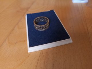 Anillo Plata Ley Kalevala Koru de temàtica Vikinga