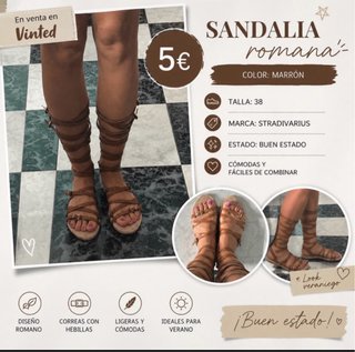 Sandalias romanas Stradivarius talla 38