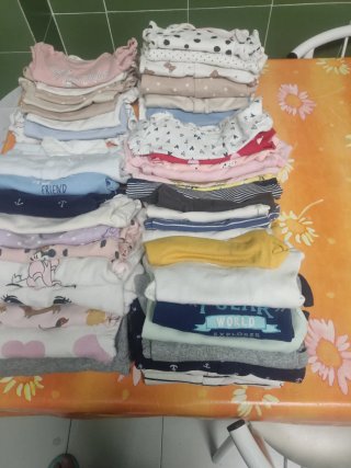 Lote 45 Bodys Bebé (Talla Recién Nacido a 2 Años)
