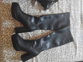 Botas altas negras con plataforma