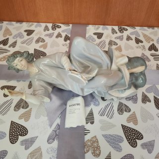 Figura Lladró Ángel Rítmico con Pandereta