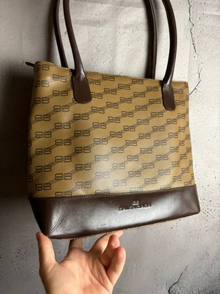 Borsa Balenciaga Monogram Beige e Marrone
