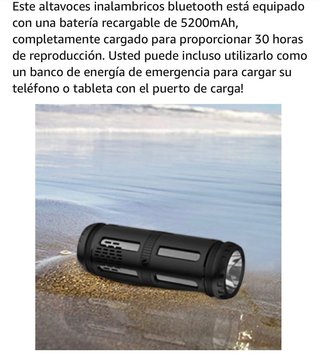 Linterna y Altavoz 10W Inalámbrico- Nuevo
