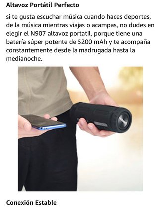 Linterna y Altavoz 10W Inalámbrico- Nuevo