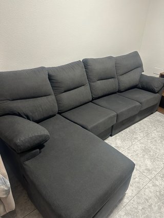 Sofá modular gris tela