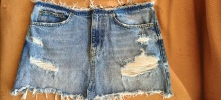 Minifalda Zara Desgastada Talla S