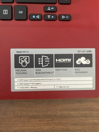 Portátil Acer Aspire ES15 Rosso