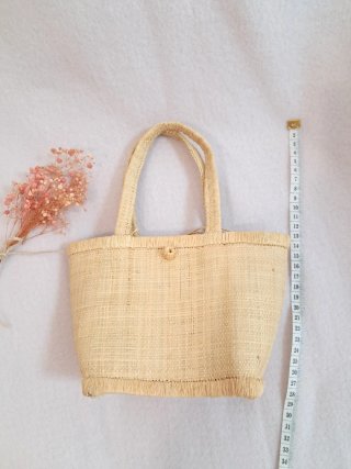 Bolso capazo de rafia natural artesanal playa vera