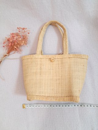 Bolso capazo de rafia natural artesanal playa vera