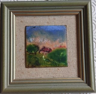 Mini quadro vintage paesaggio