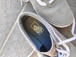 Zapatillas Vans Mujer Grises y Blancas