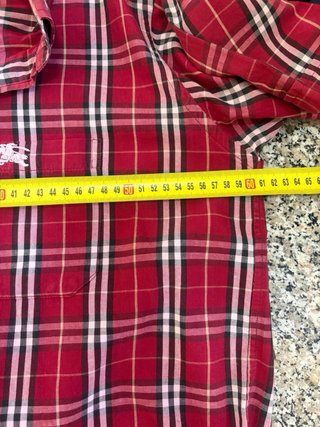 Camicia Burberrys Nova Check Rossa Uomo Vintage