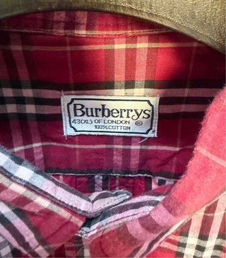 Camicia Burberrys Nova Check Rossa Uomo Vintage