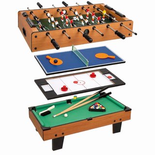 Juego 4 en 1: Futbolín, Billar, Ping Pong, Hockey