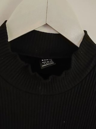 Abito SHEIN Pied de Poule Nero/Bianco L