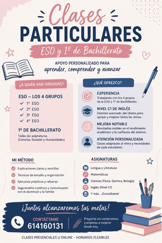 Clases particulares fin de semana