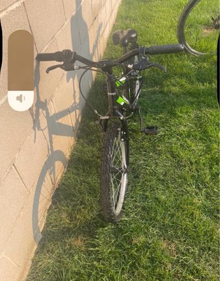 Bicicleta infantil verde y negra