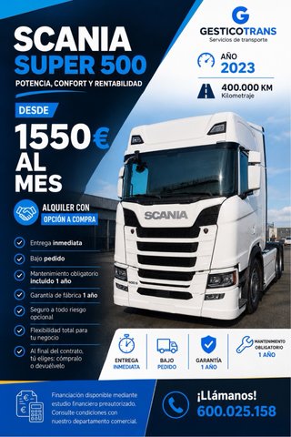 Scania S/500 SUPER ALQUILER COMPRA