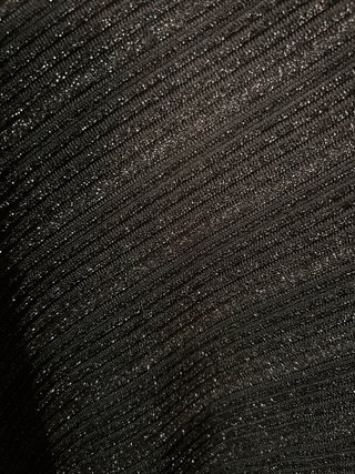 Vestido negro brillante manga larga talla 44