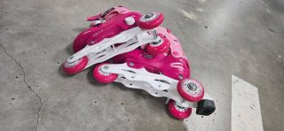 Patines en línea rosas para niña