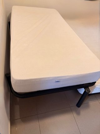 Cama nido 90x110, somier doble y dos colchones