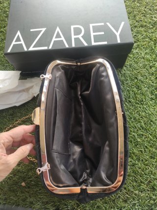 Bolso de fiesta AZAREY terciopelo negro
