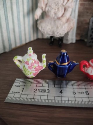 Teteras Miniatura Decoración Casa Muñecas