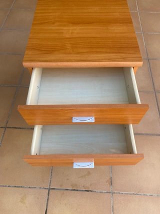 Cajonera de madera 2 cajones y hueco