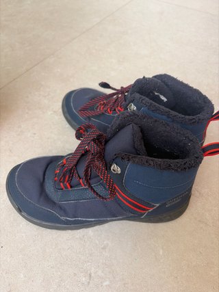 Botas de montaña/nieve azul y rojo