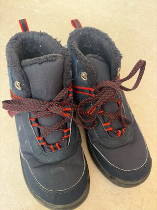 Botas de montaña/nieve azul y rojo