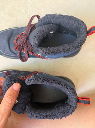 Botas de montaña/nieve azul y rojo