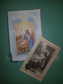 Antiguo lote religioso cartas en caja