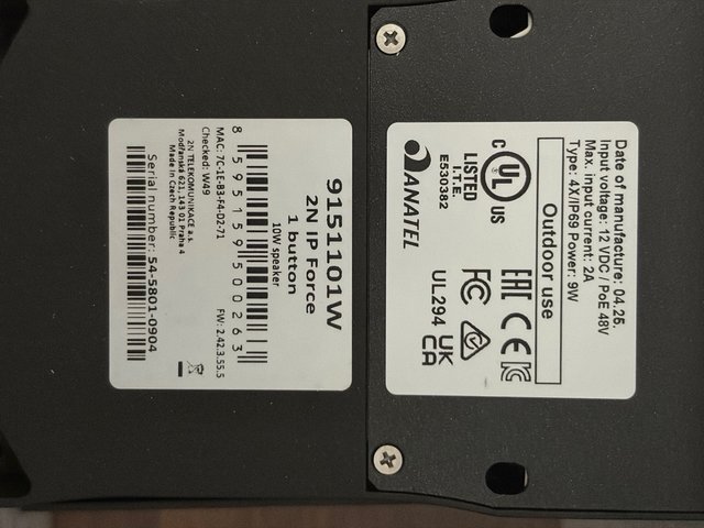 2N IP FORCE 1 BTN TELECOMUNICADOR