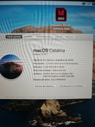 MacBook Pro 15 2012 Plata