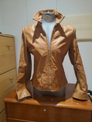 Cazadora Cortefiel Piel Talla P Camel