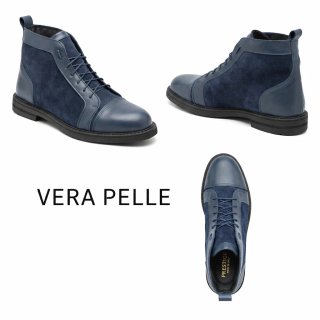 Stivali uomo pelle blu 39 a 44 prestige