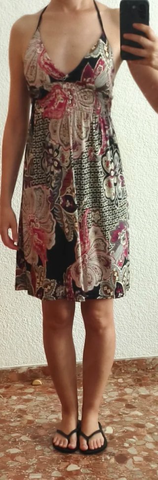 Vestido de verano midi, estilo boho paisley