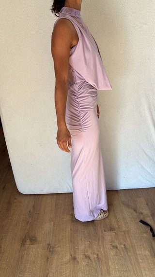 Vestido fiesta lila claro