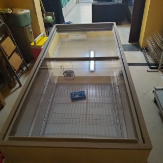 Congelador horizontal con tapa de cristal