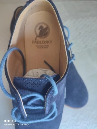 Zapatos Pablosky Niño piel vuelta azul oscuro